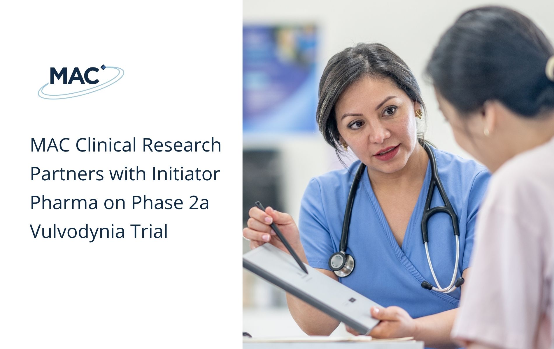 MAC Clinical Research Partners with Initiator Pharma on Phase 2a Vulvodynia Trial