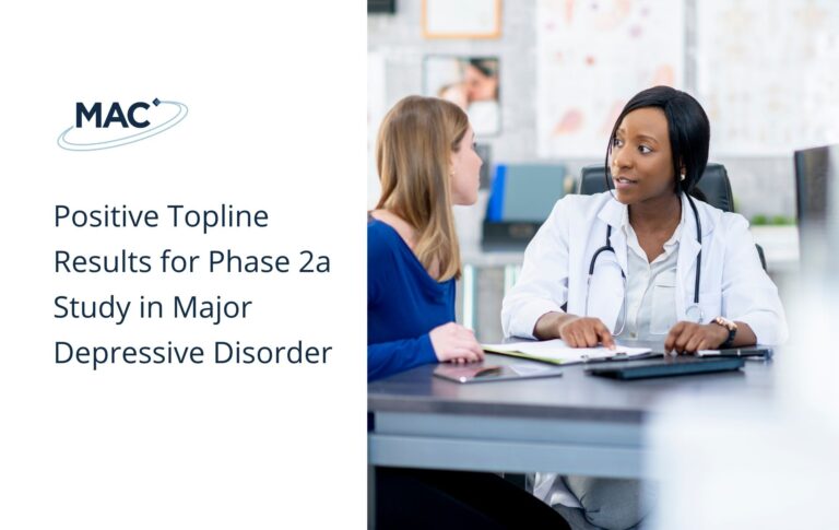 Positive Topline Results for Phase 2a Study in Major Depressive Disorder