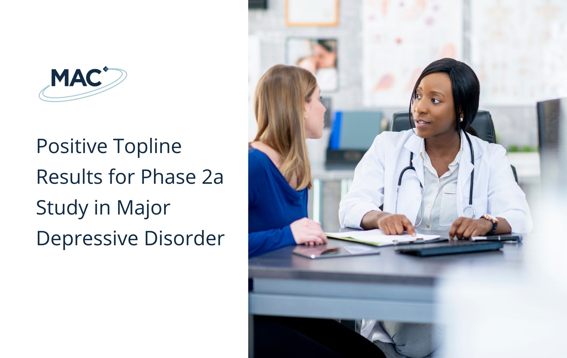 Positive Topline Results for Phase 2a Study in Major Depressive Disorder